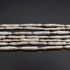 High Quality Grade A Natural White Freshwater Biwa Stick Souffle Pearl Beads - Iridescent Rainbow Hue - 20mm - 30mm - 14'' Strand