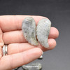 Natural Labradorite Semi-precious Gemstone Carved Feather Pendants - 2 Sizes