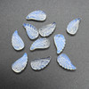 Opalite Moonstone (Man-made) Gemstone Carved Feather Pendants - 3 Sizes