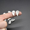 Natural White Howlite Semi-precious Gemstone Carved Feather Pendants - 3 Sizes