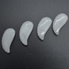 Natural White Jade Semi-precious Gemstone Carved Feather Pendant - 3.5cm x 1.7cm