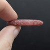 Natural Strawberry Quartz Semi-precious Gemstone Carved Feather Pendant - 3.5cm x 1.7cm