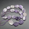 Natural Amethyst Semi-precious Gemstone Beads - Various Shapes - 15''Strand