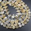 Heat Treated Citrine Semi-precious Gemstone Beads - Various Shapes - 15'' Strand