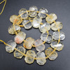 Heat Treated Citrine Semi-precious Gemstone Beads - Various Shapes - 15'' Strand