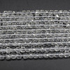 Natural Clear Crystal Quartz Gemstone Faceted Cube Beads - 6.5mm - 15'' Strand