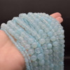 Mid Blue Agate Semi-precious Gemstone Round Beads - 4mm, 6mm, 8mm sizes - 15'' Strand