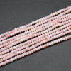 Pink Peruvian Opal Faceted Rondelle Spacer Beads - 2.5mm x 1.5mm