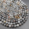 High Quality Grade A Natural Sesame Quartz Semi-Precious Gemstone Round Beads - 6mm, 8mm, 10mm sizes - 14" strand