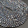 Freshwater Baroque Nugget Pearl Beads - Dyed Peacock Black Grey - 4mm - 5mm or 5mm - 6mm