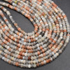 Natural Moonstone Semi-Precious Gemstone FACETED Rondelle Beads - 5mm x 3.5mm - 2 Options