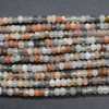 Natural Moonstone Semi-Precious Gemstone FACETED Rondelle Beads - 5mm x 3.5mm - 2 Options