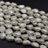 Natural Freshwater Baroque Nugget Pearl Beads - White - 12mm - 15mm - 14'' Strand