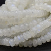 Natural Rainbow Moonstone Semi-precious Irregular Gemstone SMOOTH Rondelle Spacer Beads - 6mm, 8mm Sizes 13" Strand