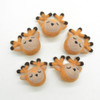 100% Wool Felt Cute Deer with Antlers - 6.5cm - 5 Count