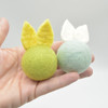 100% Wool Felt Balls - Bunny Rabbit with Ears - 10 Count - 7cm