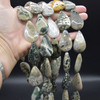 High Quality Natural Grade A Ocean Jasper Semi-precious Gemstone Teardrop /  Pendant Beads - 20mm - 35mm - 15'' Strand