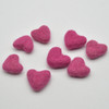 100% Wool Felt Hearts - 2cm - 10 Count - Ruby Pink