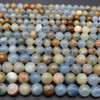 High Quality Grade A Natural Blue Calcite Semi-Precious Gemstone Round Beads - 6mm, 8mm, 10mm sizes - 15'' Strand