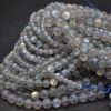 High Quality Grade AAA Natural Labradorite Semi-Precious Gemstone Round Beads - 3mm, 4mm, 6mm, 8mm - 15'' Strand