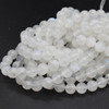 High Quality Grade AA Natural Rainbow Moonstone Semi-Precious Gemstone Round Beads - 4mm, 6mm, 8mm - 15'' Strand