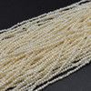 Natural Freshwater Potato Round Pearl Beads - Off White - 1.8mm - 2mm - 14'' Strand