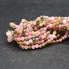 Multi-Colour Tourmaline Semi-precious Gemstone FACETED Round Beads - 3mm - 15'' Strand