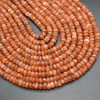 Sunstone Semi-Precious Gemstone Irregular FACETED Rondelle Beads - 7mm - 8mm x 3mm - 5mm - 13.5'' Strand