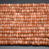 Sunstone Semi-Precious Gemstone Irregular FACETED Rondelle Beads - 7mm - 8mm x 3mm - 5mm - 13.5'' Strand