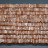 Sunstone Semi-Precious Gemstone Irregular Square Heishi Rondelle, Disc Beads - 2 Sizes - 16'' Strand