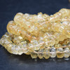 Heat Treated Citrine Irregular Gemstone SMOOTH Rondelle Spacer Beads - 5-7mm, 7-9mm sizes - 13'' Strand