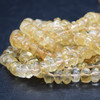 Citrine Irregular Gemstone SMOOTH Rondelle Spacer Beads - 5-7mm, 7-9mm sizes - 13'' Strand