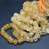 Heat Treated Citrine Irregular Gemstone SMOOTH Rondelle Spacer Beads - 5-7mm, 7-9mm sizes - 13'' Strand