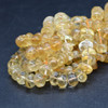 Heat Treated Citrine Irregular Gemstone SMOOTH Rondelle Spacer Beads - 5-7mm, 7-9mm sizes - 13'' Strand