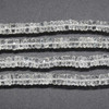 White Topaz Semi-precious Gemstone Irregular Faceted Rondelle Beads - 6mm x 2mm-2.5mm - 16'' Strand