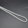 White Topaz Semi-precious Gemstone Irregular Faceted Rondelle Beads - 6mm x 2mm-2.5mm - 16'' Strand