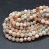 Natural Arusha Sunstone Semi-Precious Gemstone Round Beads - 6mm, 8mm Sizes - 14" strand
