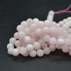 Natural Pink Mangano Calcite Semi-Precious Gemstone Round Beads - 8mm, 10mm Sizes - 15.5'' Strand
