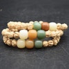 Natural Cacumen Platycladi Bodhi Beads, Cypress Seed Bracelet /  Sample Strand - Mala Prayer Beads - 6mm- 8mm - 7.5 inches