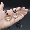 Natural Pale Smoky Quartz Heart Semi-precious Gemstone Pendant - 2.5cm - 3.5cm