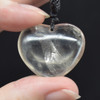 Natural Pale Smoky Quartz Heart Semi-precious Gemstone Pendant - 2.5cm - 3.5cm