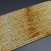 Heat Treated Mixed Citrine Semi-precious Gemstone Irregular Faceted Rondelle Beads - 4mm x 3mm - 13.5'' Strand