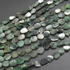 Natural Emerald Semi-precious Gemstone Irregular Sliced Nugget Beads - 10mm - 12mm - 8'' Strand