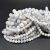 Natural Dumortierite in Quartz Semi-Precious Gemstone Round Beads - 6mm, 8mm sizes - 14" strand