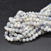 Natural Dumortierite in Quartz Semi-Precious Gemstone Round Beads - 6mm, 8mm sizes - 14" strand