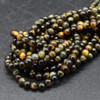 Natural Yellow Blue (Golden) Tiger Eye Semi-Precious Gemstone Round Beads - 4mm, 6mm, 8mm, 10mm, 12mm sizes