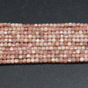 Rhodochrosite Small FACETED Semi-precious Gemstone Cube Beads - 2.5mm - 15'' Strand