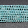 Natural Amazonite Semi-Precious Gemstone FACETED Round Beads - 3mm - 15'' Strand