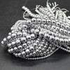 Silver Hematite Round Beads - 4mm, 6mm, 8mm, 10mm - Non-Magnetic - 14" strand