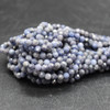 Pale Sapphire Semi-precious Gemstone FACETED Round Beads - 3mm - 15'' Strand